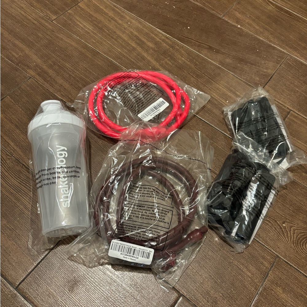 NWT BODi resistance bands & shaker cup
